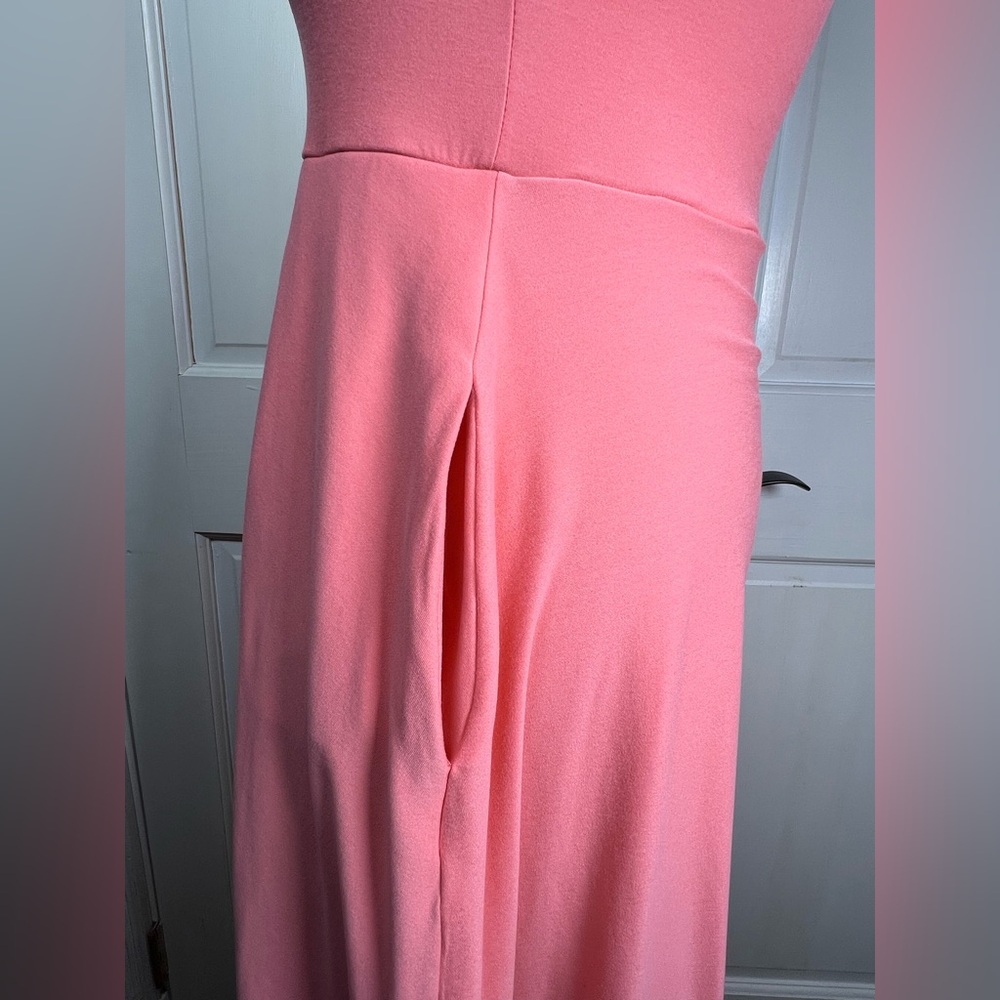 Beyond Yoga Featherweight At The Ready Midi Dress Coral Pink Size Medium - Picture 5 of 12